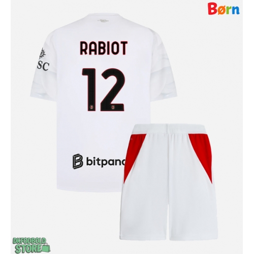 AC Milan Adrien Rabiot #12 Replika Babytøj Udebanesæt Børn 2026-27 Kortærmet (+ Korte bukser)